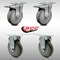 Service Caster 5 Inch SS Gray Polyurethane Top Plate Caster Lock Brake 2 Rigid SCC, 2PK SCC-SSTTL20S514-PPUB-2-R-2 - alternate 7